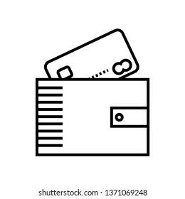 wallet icon isolated on white background, vector illustration