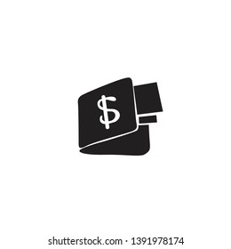 Wallet icon isolated on white background.