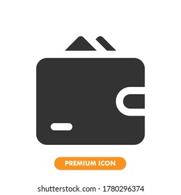 icono de cartera aislado en fondo blanco. para el diseño de su sitio web, logotipo, aplicación, interfaz de usuario. Ilustración gráfica vectorial y trazo editable. EPS 10.