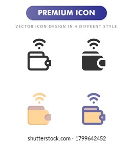 icono de cartera aislado en fondo blanco. para el diseño de su sitio web, logotipo, aplicación, interfaz de usuario. Ilustración gráfica vectorial y trazo editable. EPS 10.
