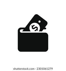 Wallet icon isolated on white background
