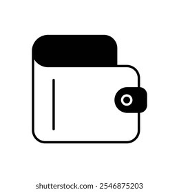 Wallet icon isolated on a white background. Vector illustration.