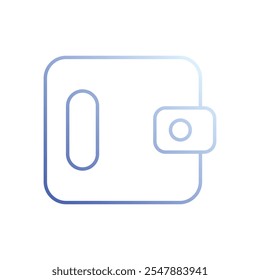 Icono de la cartera aislado en un fondo blanco. Ilustración vectorial.