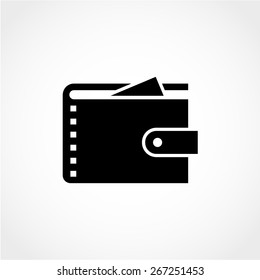 Wallet Icon Isolated on White Background