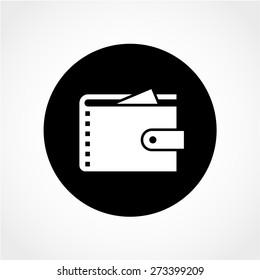Wallet Icon Isolated on White Background