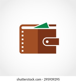Wallet Icon Isolated on White Background