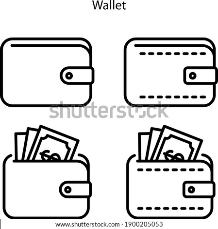 wallet icon isolated on white background from business collection. wallet icon trendy and modern wallet symbol for logo, web, app, UI. wallet icon simple sign. icon flat vector illustration