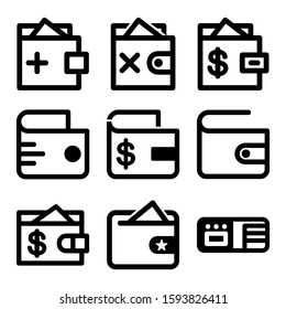 wallet icon isolated sign symbol vector illustration - Collection of high quality black style vector icons
