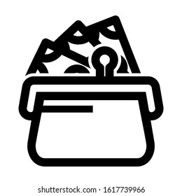 wallet icon isolated sign symbol vector illustration - high quality black style vector icons
