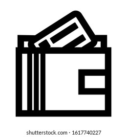 wallet icon isolated sign symbol vector illustration - high quality black style vector icons
