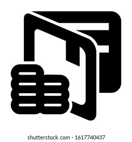 wallet icon isolated sign symbol vector illustration - high quality black style vector icons
