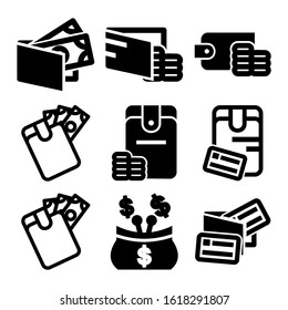 wallet icon isolated sign symbol vector illustration - Collection of high quality black style vector icons
