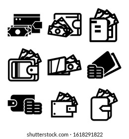 wallet icon isolated sign symbol vector illustration - Collection of high quality black style vector icons
