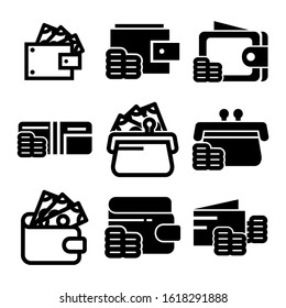 wallet icon isolated sign symbol vector illustration - Collection of high quality black style vector icons
