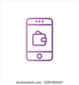 wallet icon with isolated vektor and transparent background