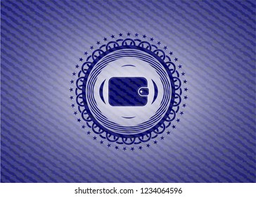 wallet icon with jean texture