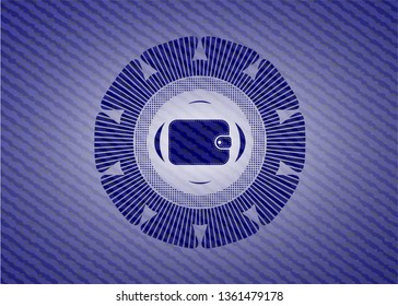 wallet icon with jean texture