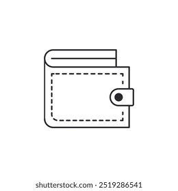 Wallet icon. Leather wallet symbol template for graphic and web design collection logo vector illustration