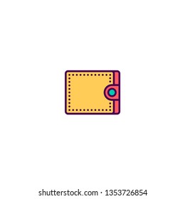 wallet icon line design. Business icon vector illustration