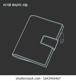 Wallet icon line element. Vector illustration of wallet icon line isolated on clean background for your web mobile app logo design.