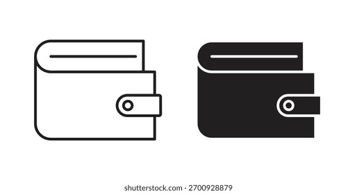 Wallet icon line. eps 10 vector illustration