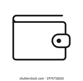 Wallet icon. Wallet Line sign. Vector illustration. Eps 10.