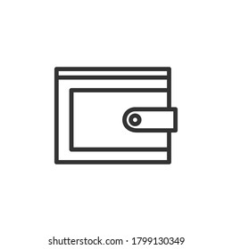wallet icon line style vector illustration