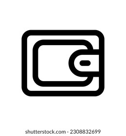 vector de estilo de línea de icono de cartera