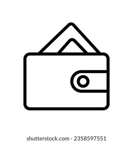 wallet icon line style vector