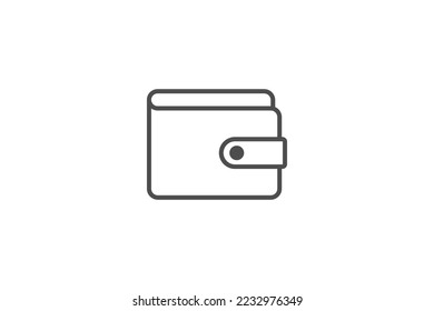 Diseño vectorial de línea de icono de cartera