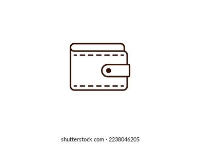 Wallet icon line vector design