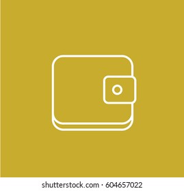 Wallet icon. Linear style. Isolated vector.