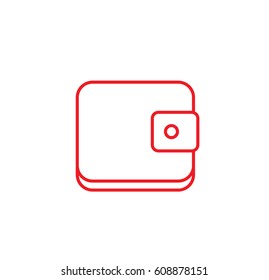 Wallet icon. Linear style. Isolated vector.