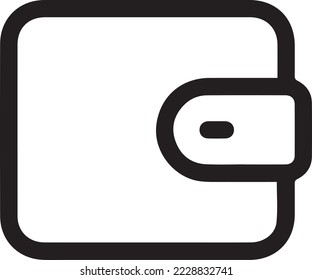 Wallet icon, linear style sign for mobile concept and web design. Symbol, logo illustration. 