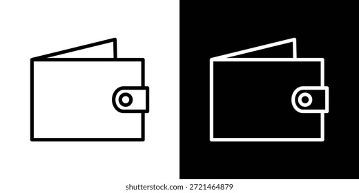 Conceito de logotipo de ícone da carteira em traçados