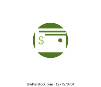 Wallet icon logo design concept