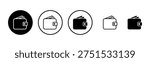 Wallet icon logo design. wallet sign and symbol