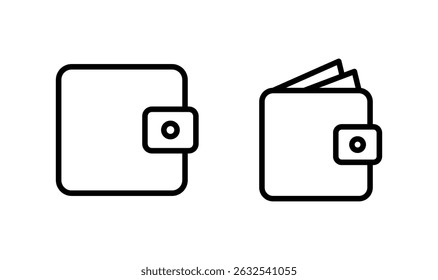Wallet icon logo design. wallet sign and symbol