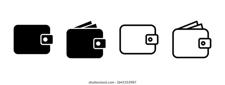Wallet icon logo design. wallet sign and symbol