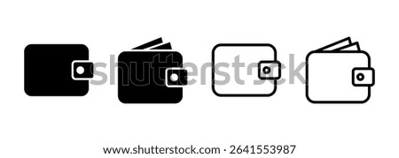 Wallet icon logo design. wallet sign and symbol
