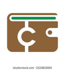 Ícone da carteira modelo de design de logotipo