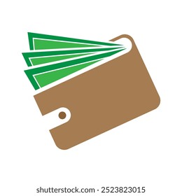 Wallet icon logo design template