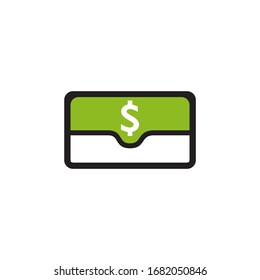 Wallet icon logo design vector template