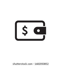 Wallet icon logo design vector template