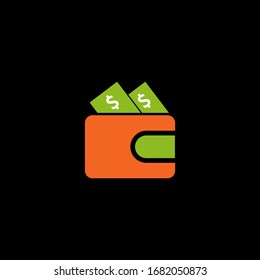Wallet icon logo design vector template