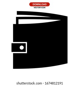 wallet icon or logo isolated sign symbol vector illustration - high quality black style vector icons
