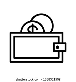 Wallet icon or logo isolated sign symbol vector illustration - high quality black style vector icons
