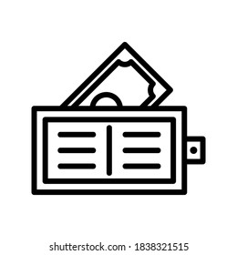 Wallet icon or logo isolated sign symbol vector illustration - high quality black style vector icons
