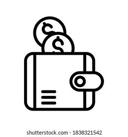 Wallet icon or logo isolated sign symbol vector illustration - high quality black style vector icons
