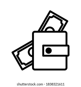 Wallet icon or logo isolated sign symbol vector illustration - high quality black style vector icons
